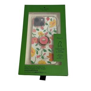 Kate Spade Strawberry Garden Iphone 15 Stability Ring And Case